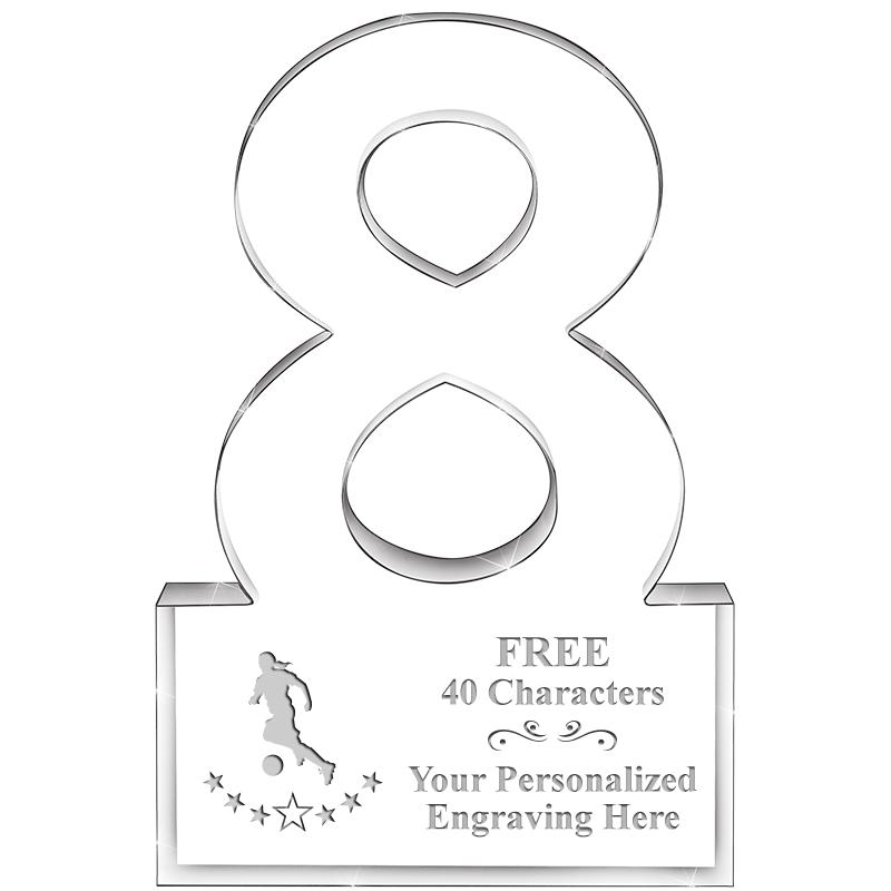 6" 8 YEARS OF SERVICE ACRYLIC