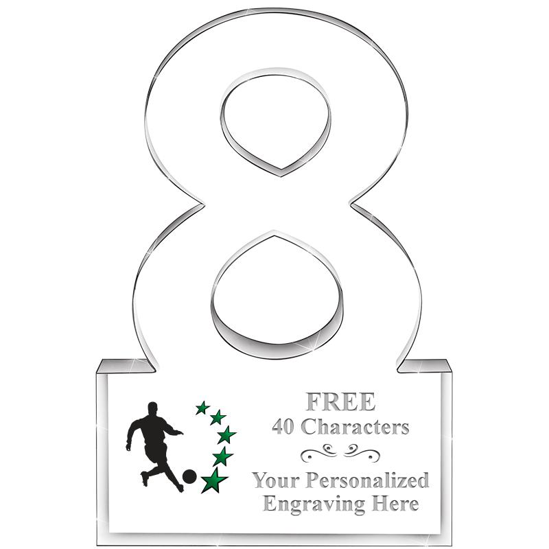 6" 8 YEARS OF SERVICE ACRYLIC