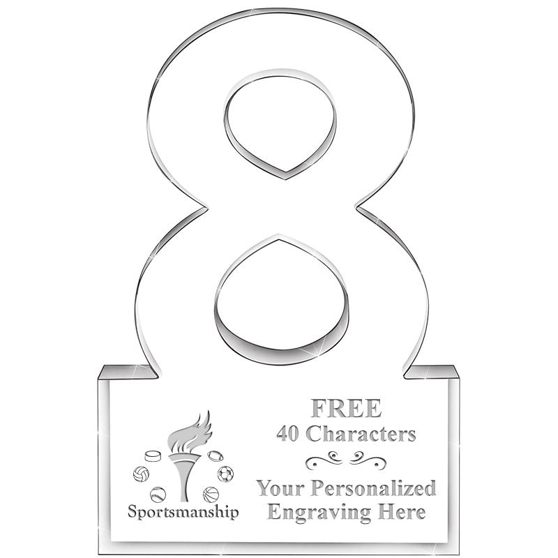 6" 8 YEARS OF SERVICE ACRYLIC