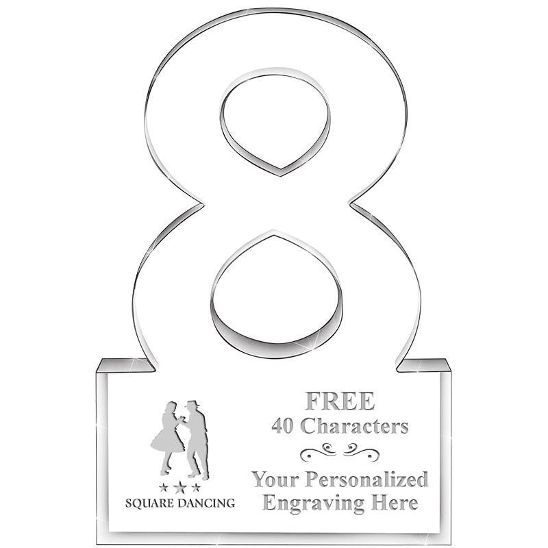 6" 8 YEARS OF SERVICE ACRYLIC