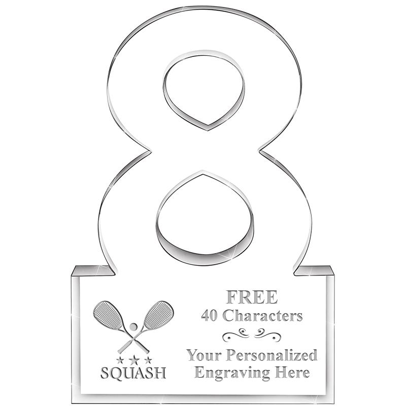 6" 8 YEARS OF SERVICE ACRYLIC