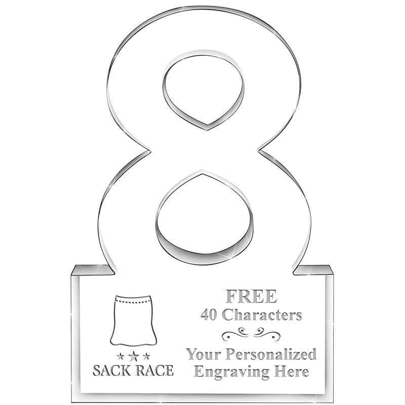 6" 8 YEARS OF SERVICE ACRYLIC