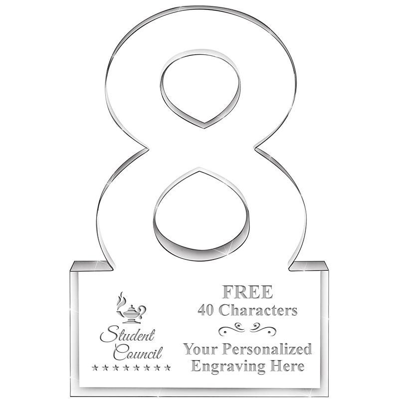 6" 8 YEARS OF SERVICE ACRYLIC