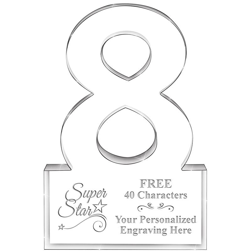 6" 8 YEARS OF SERVICE ACRYLIC