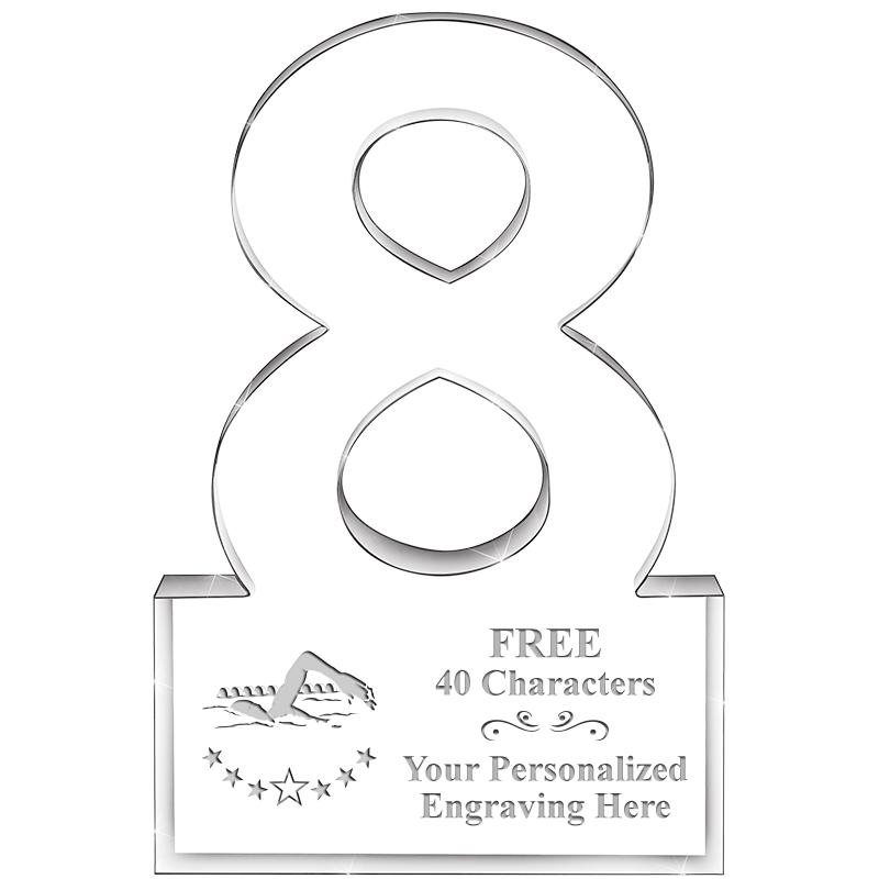 6" 8 YEARS OF SERVICE ACRYLIC