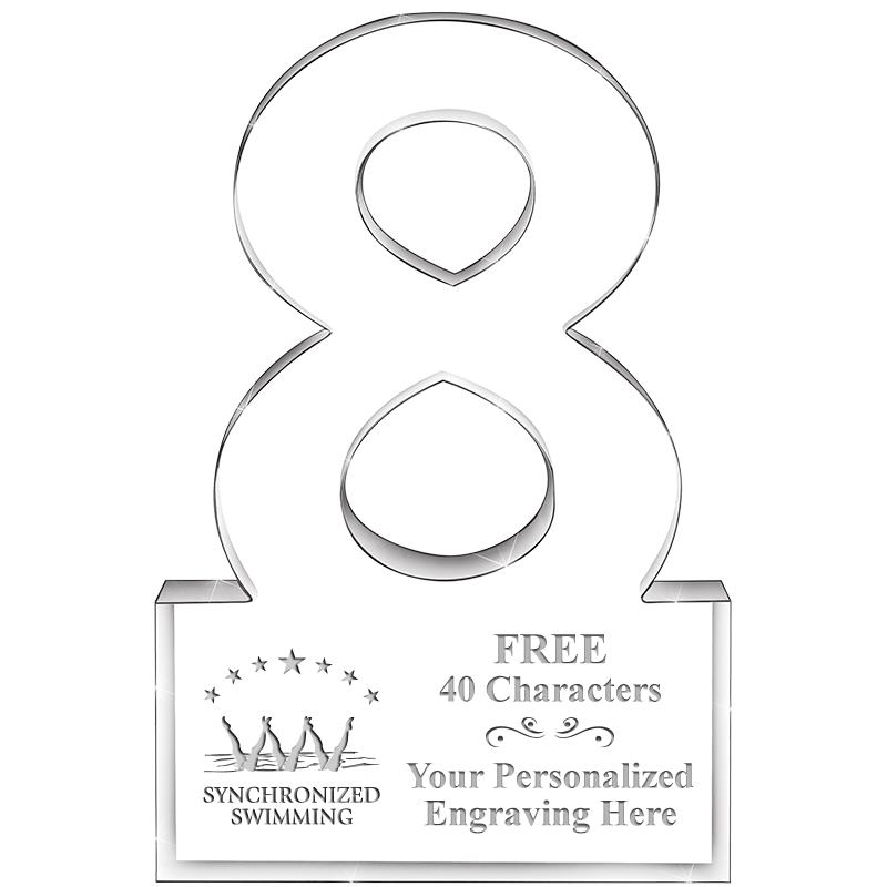 6" 8 YEARS OF SERVICE ACRYLIC