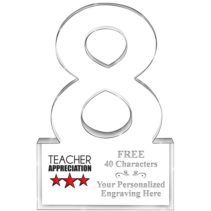 6" 8 YEARS OF SERVICE ACRYLIC