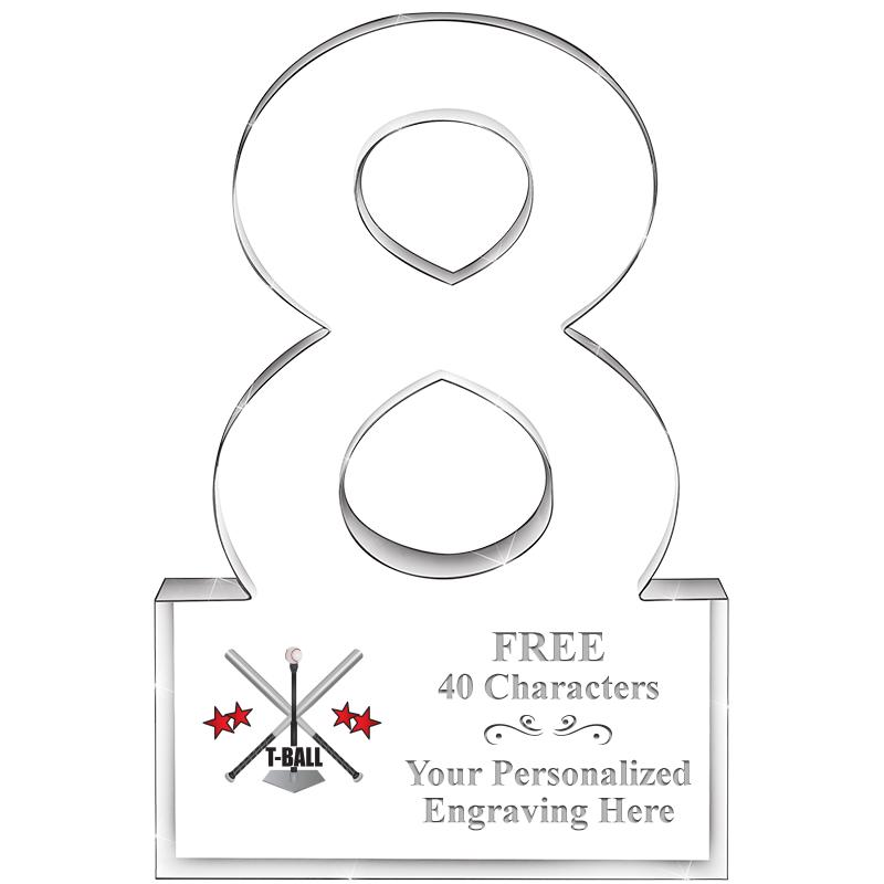 6" 8 YEARS OF SERVICE ACRYLIC