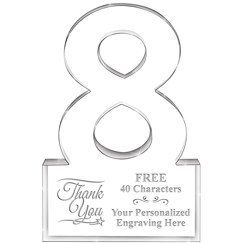 6" 8 YEARS OF SERVICE ACRYLIC