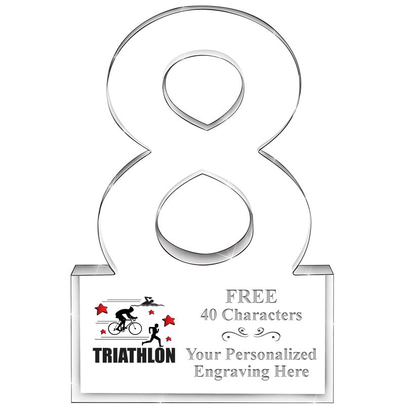 6" 8 YEARS OF SERVICE ACRYLIC