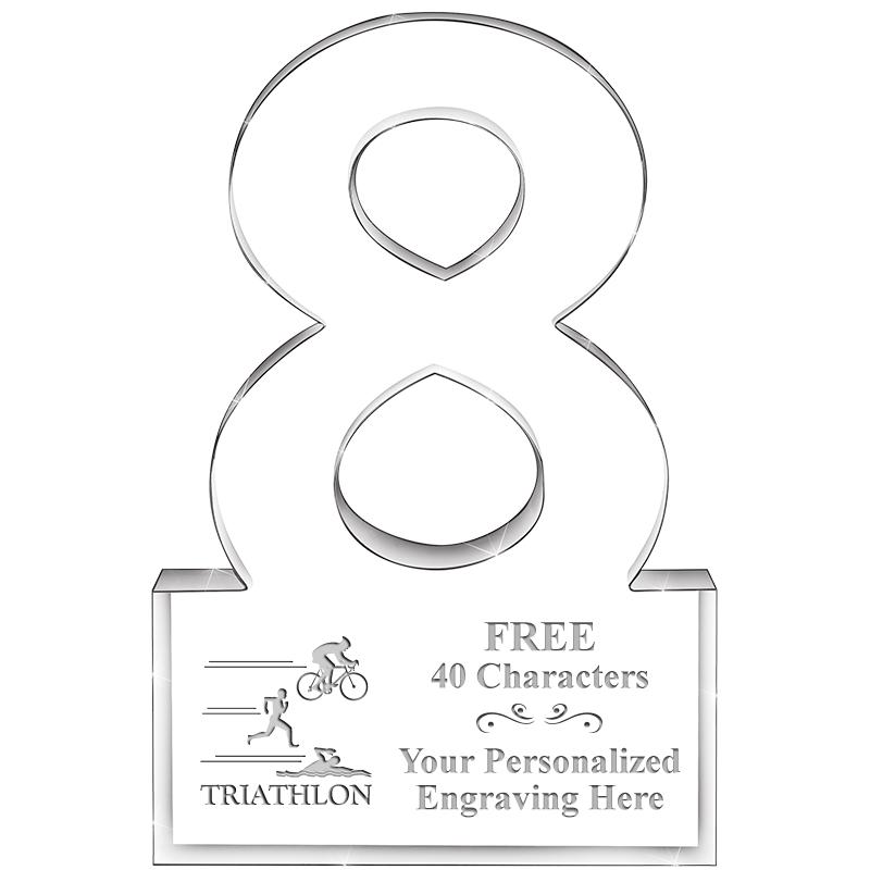 6" 8 YEARS OF SERVICE ACRYLIC