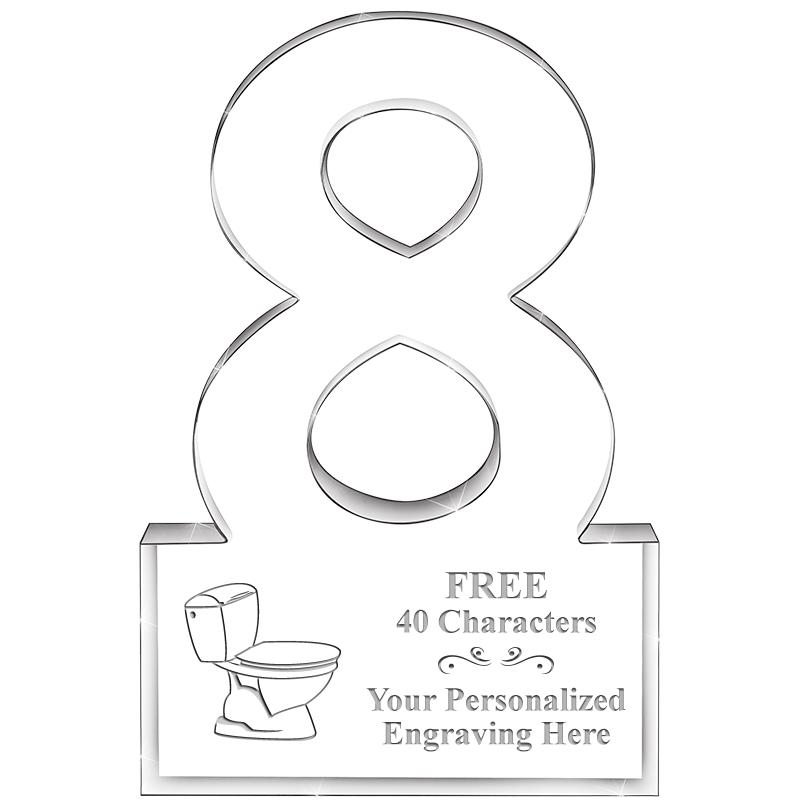 6" 8 YEARS OF SERVICE ACRYLIC