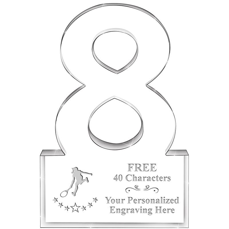6" 8 YEARS OF SERVICE ACRYLIC