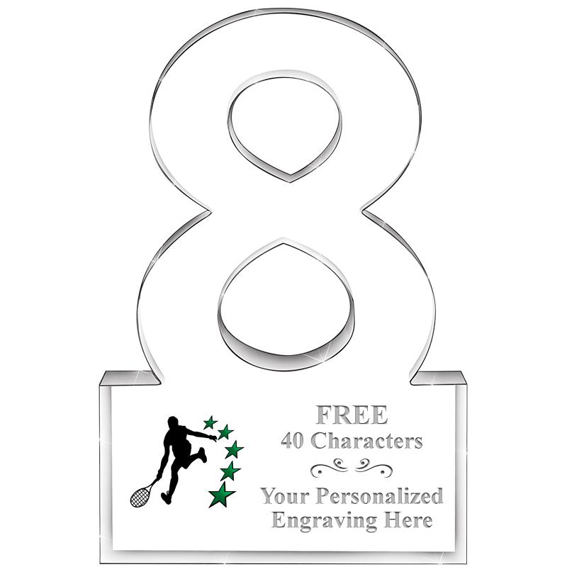 6" 8 YEARS OF SERVICE ACRYLIC
