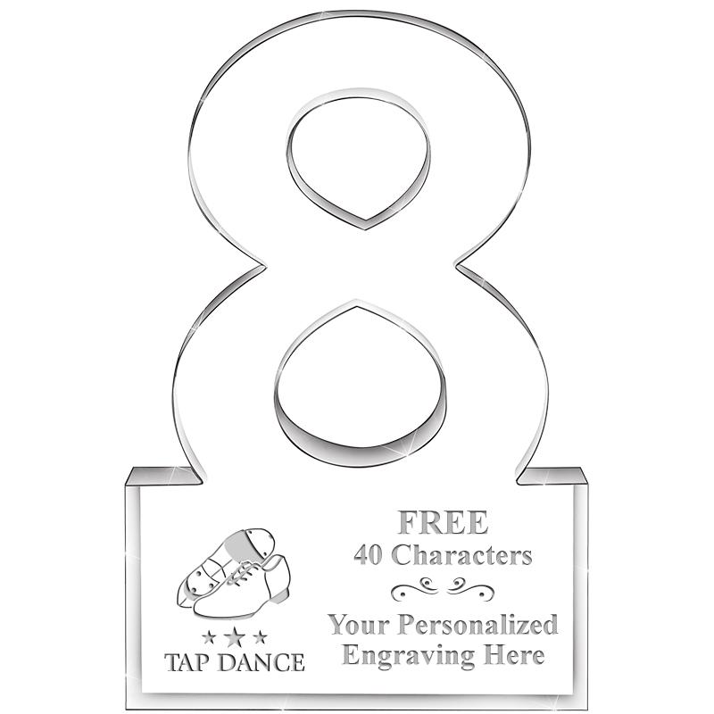 6" 8 YEARS OF SERVICE ACRYLIC