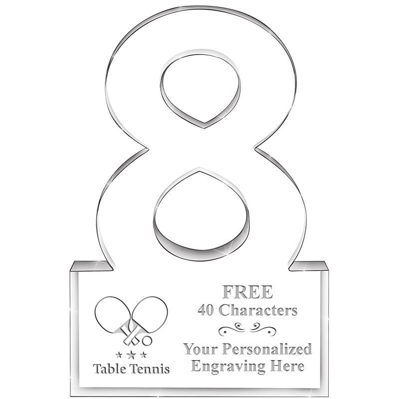 6" 8 YEARS OF SERVICE ACRYLIC