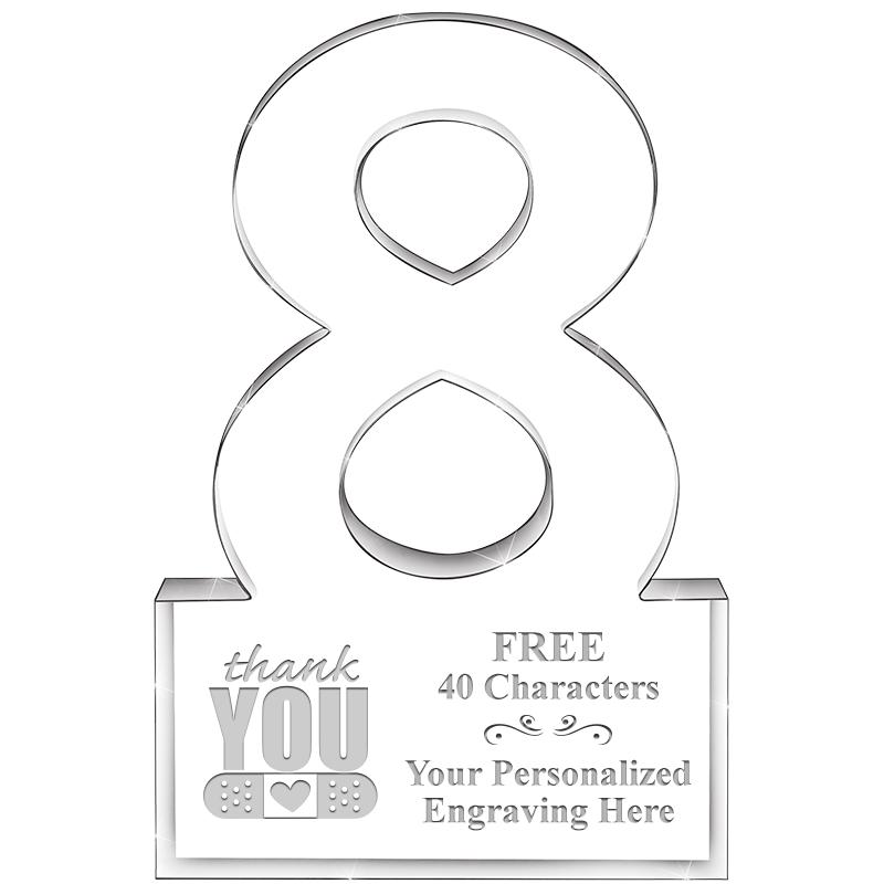 6" 8 YEARS OF SERVICE ACRYLIC