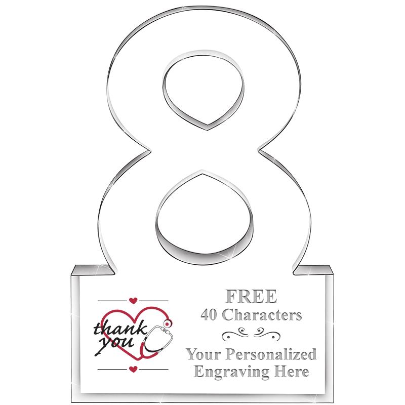 6" 8 YEARS OF SERVICE ACRYLIC