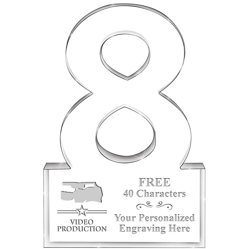 6" 8 YEARS OF SERVICE ACRYLIC