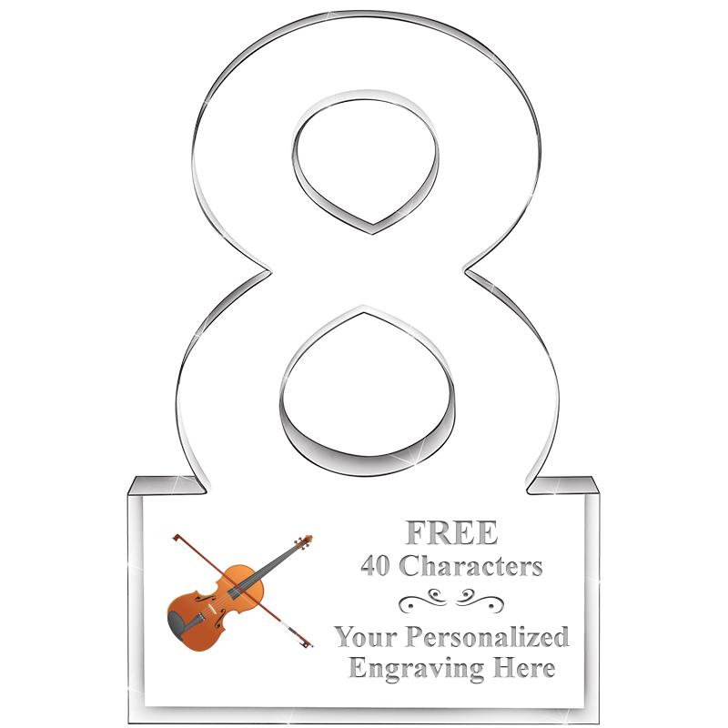 6" 8 YEARS OF SERVICE ACRYLIC