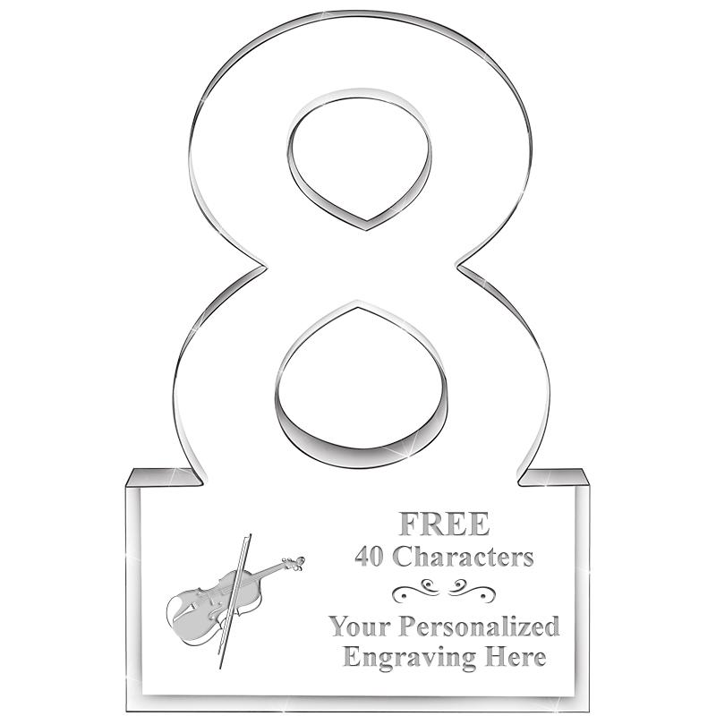 6" 8 YEARS OF SERVICE ACRYLIC