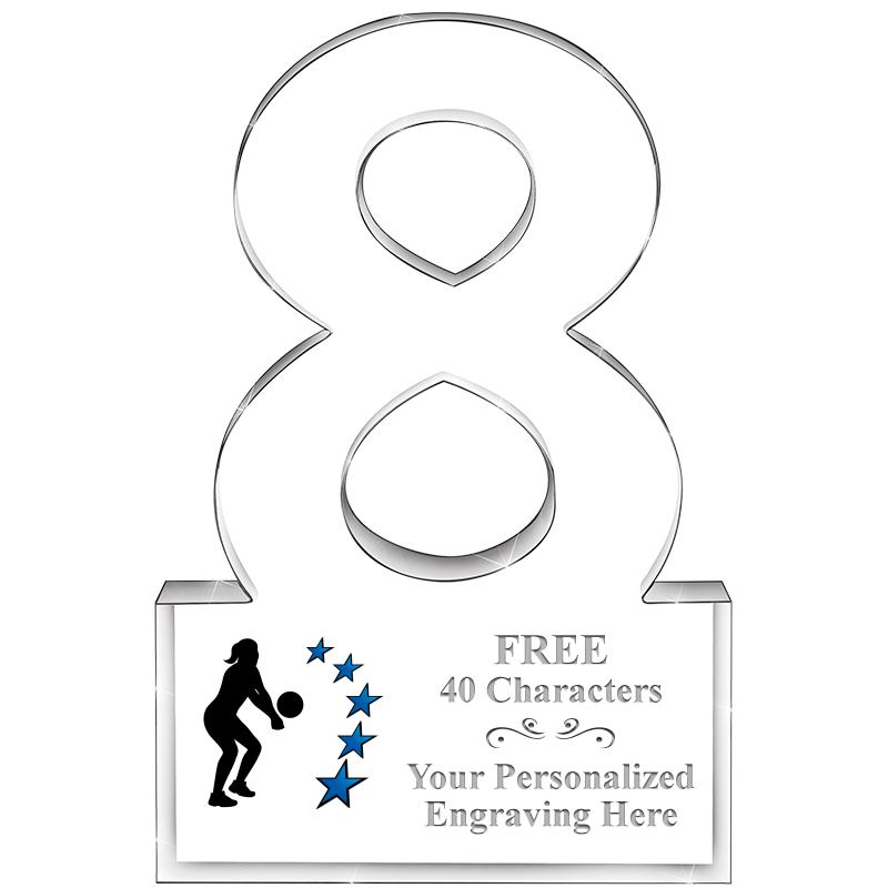 6" 8 YEARS OF SERVICE ACRYLIC