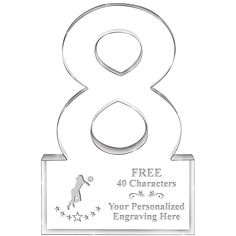 6" 8 YEARS OF SERVICE ACRYLIC