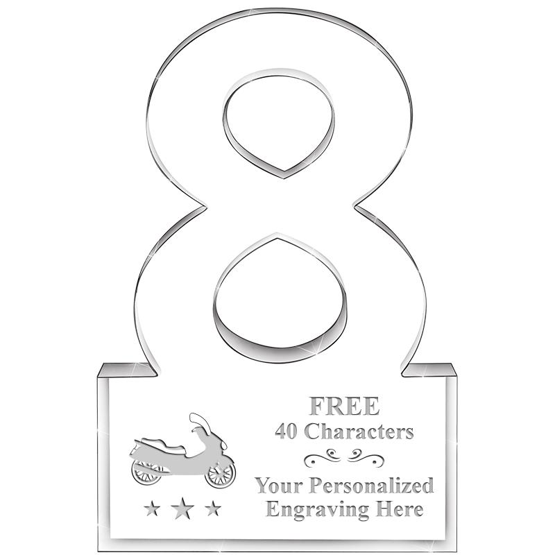 6" 8 YEARS OF SERVICE ACRYLIC