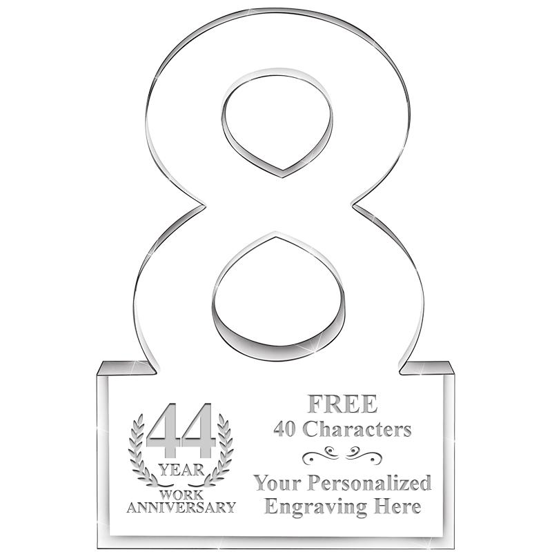 6" 8 YEARS OF SERVICE ACRYLIC