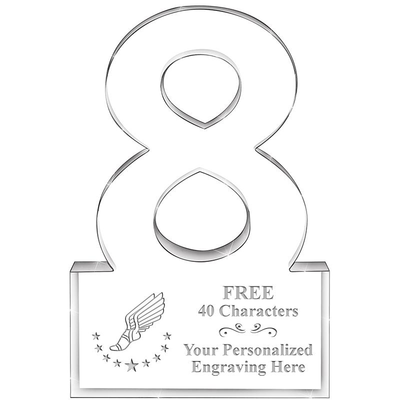 6" 8 YEARS OF SERVICE ACRYLIC
