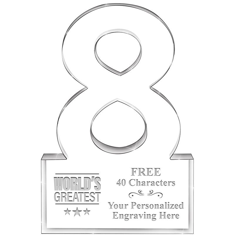 6" 8 YEARS OF SERVICE ACRYLIC