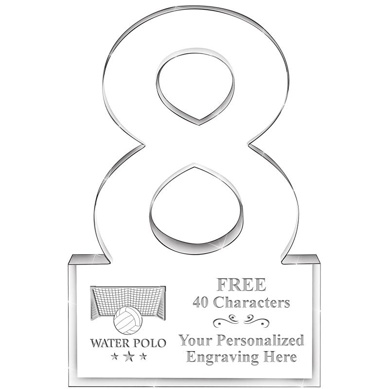 6" 8 YEARS OF SERVICE ACRYLIC