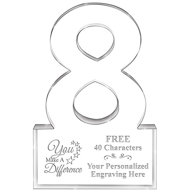 6" 8 YEARS OF SERVICE ACRYLIC