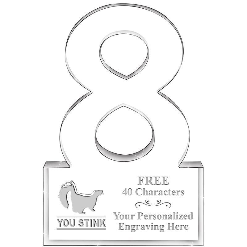 6" 8 YEARS OF SERVICE ACRYLIC