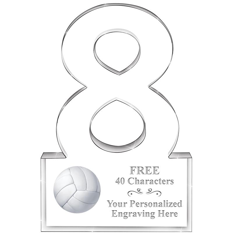 6" 8 YEARS OF SERVICE ACRYLIC