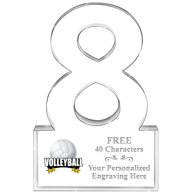 6" 8 YEARS OF SERVICE ACRYLIC