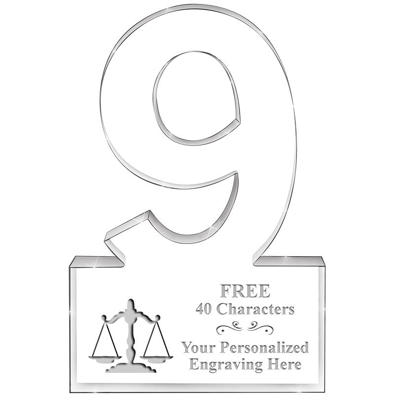 6" 9 YEARS OF SERVICE ACRYLIC