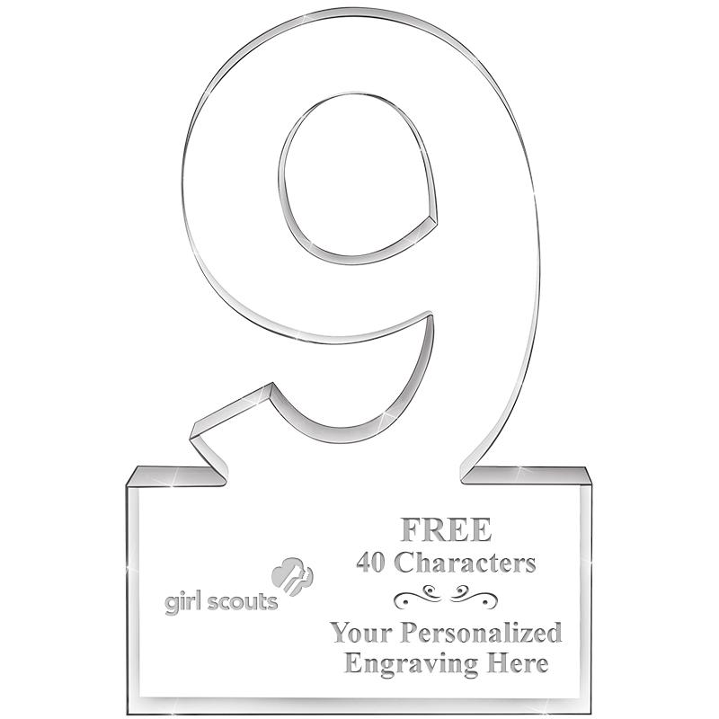 6" 9 YEARS OF SERVICE ACRYLIC