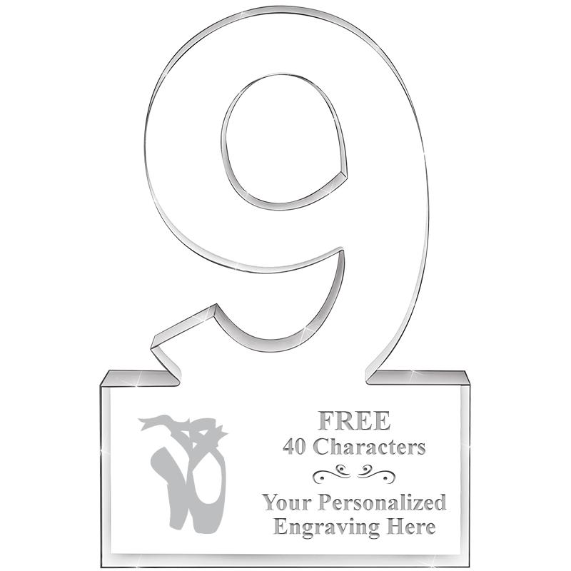 6" 9 YEARS OF SERVICE ACRYLIC