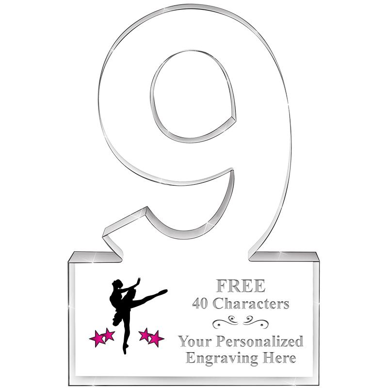 6" 9 YEARS OF SERVICE ACRYLIC