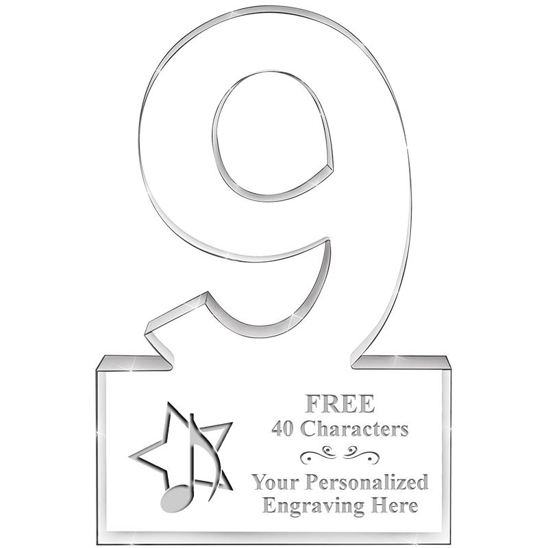 6" 9 YEARS OF SERVICE ACRYLIC