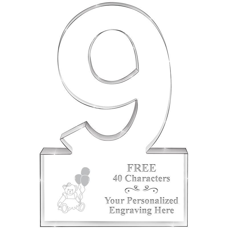 6" 9 YEARS OF SERVICE ACRYLIC