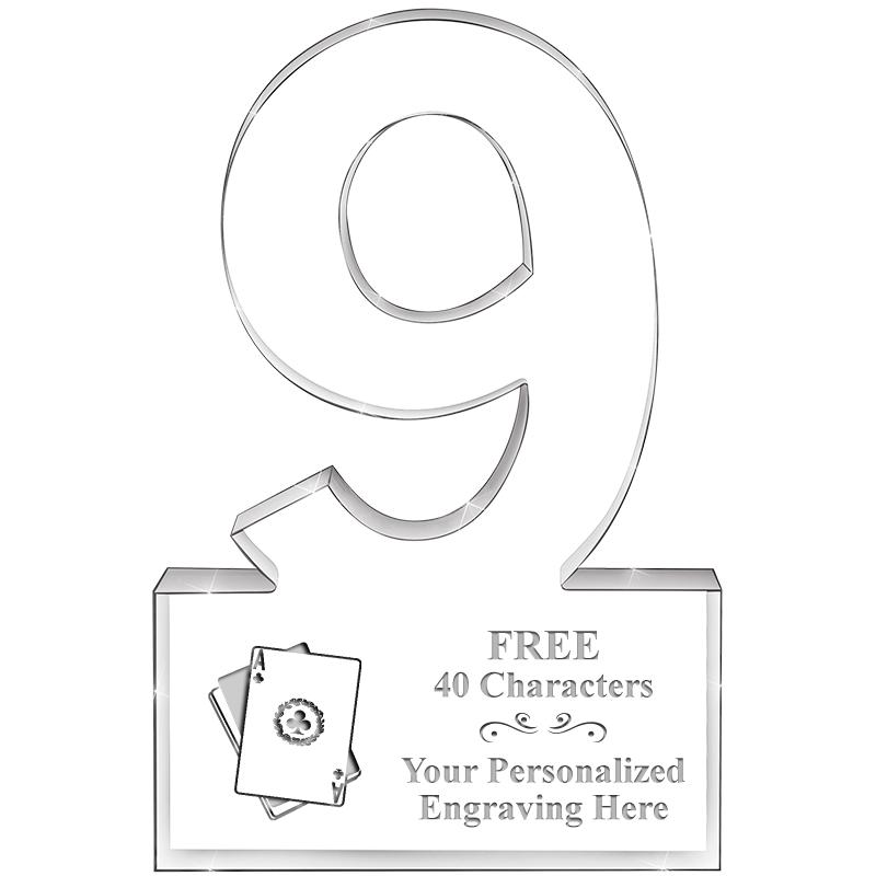 6" 9 YEARS OF SERVICE ACRYLIC