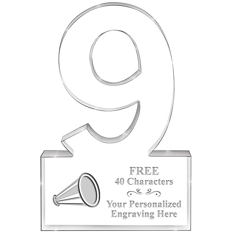 6" 9 YEARS OF SERVICE ACRYLIC