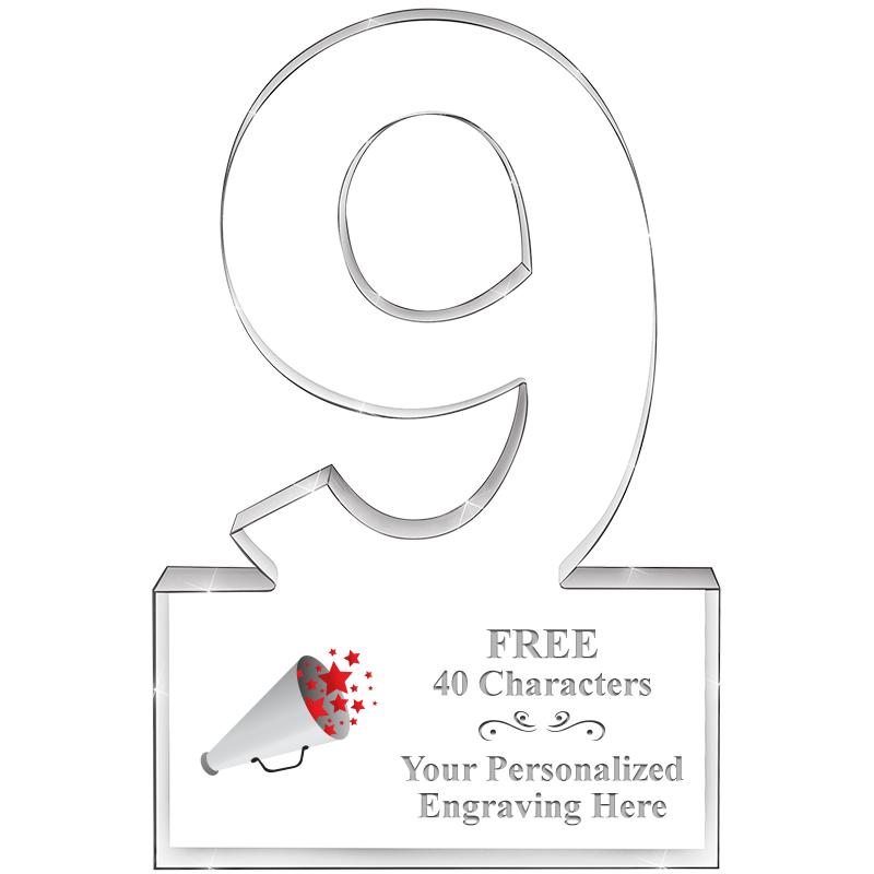 6" 9 YEARS OF SERVICE ACRYLIC