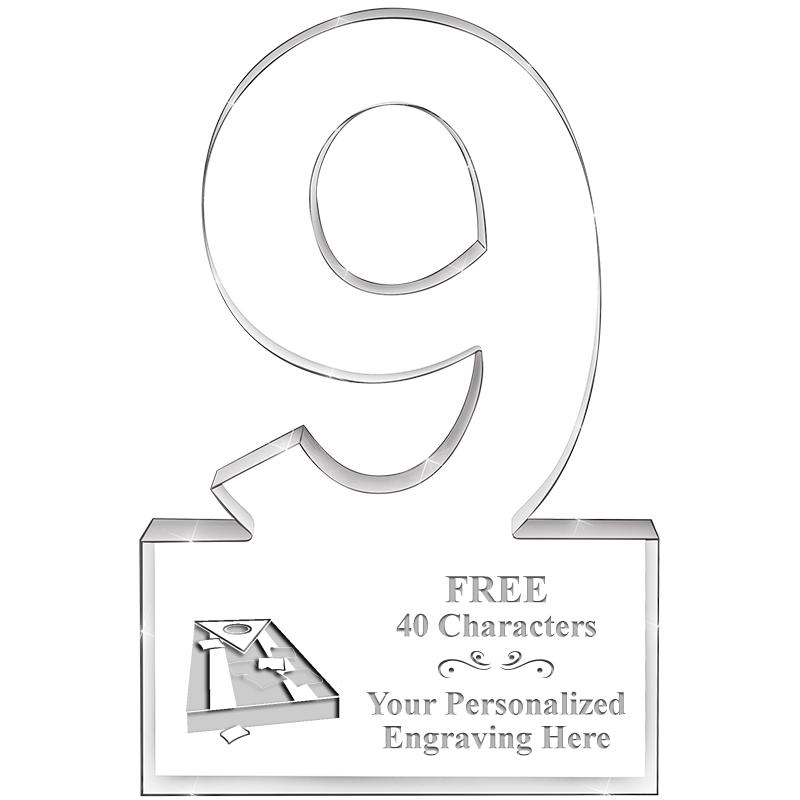 6" 9 YEARS OF SERVICE ACRYLIC