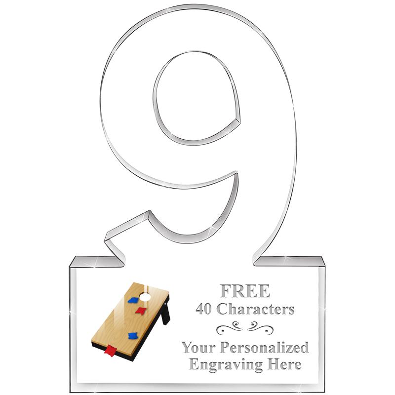 6" 9 YEARS OF SERVICE ACRYLIC