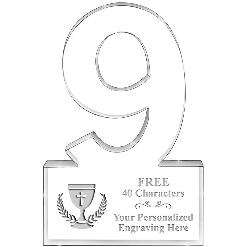 6" 9 YEARS OF SERVICE ACRYLIC