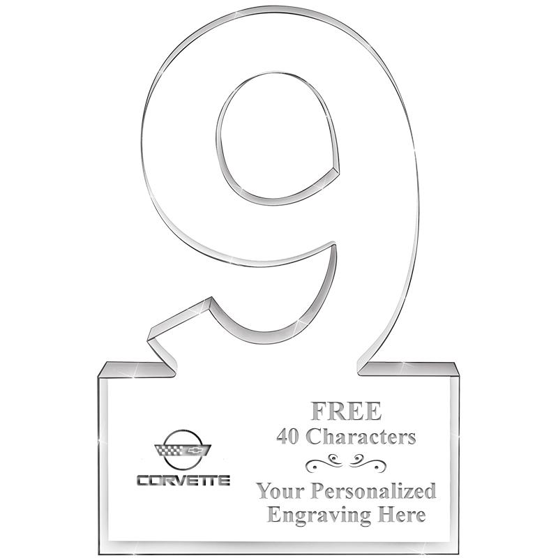 6" 9 YEARS OF SERVICE ACRYLIC