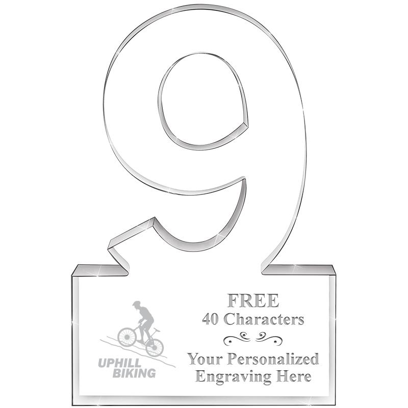 6" 9 YEARS OF SERVICE ACRYLIC